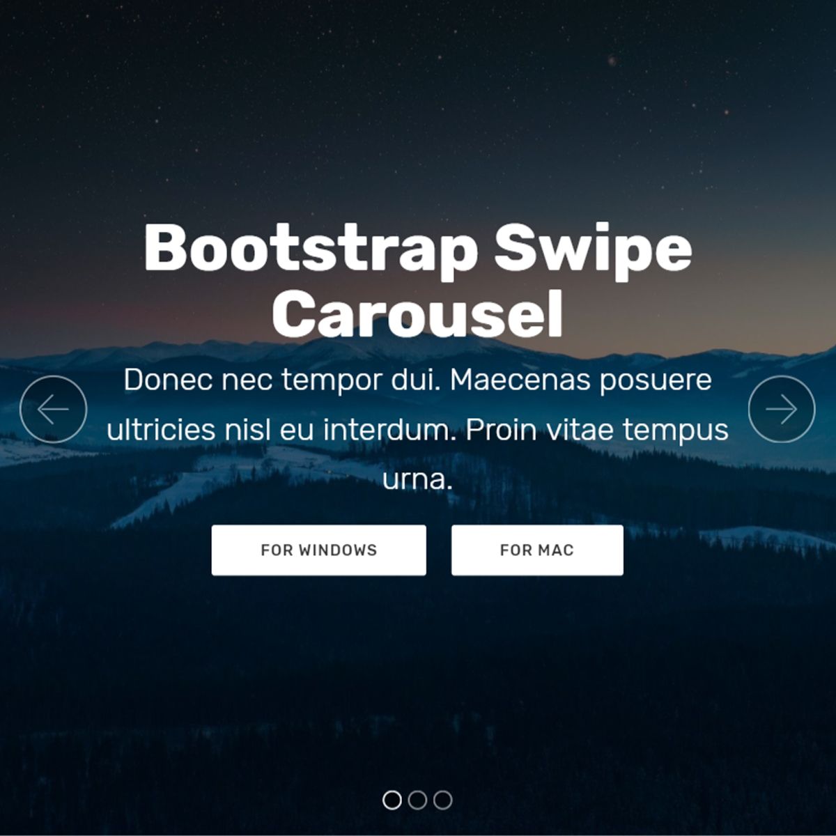 Mobile Bootstrap Photo Carousel